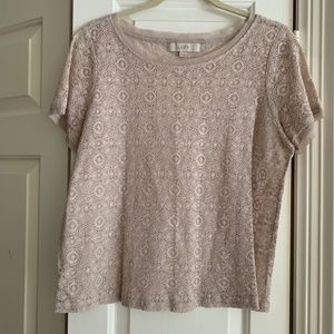 LOFT Open Weave Top - perfect over camis - Size L
